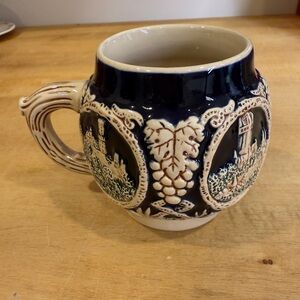 German Pottery Mug Stein mulled Wine Beer Xmas Gluhwein Koblenz Vintage